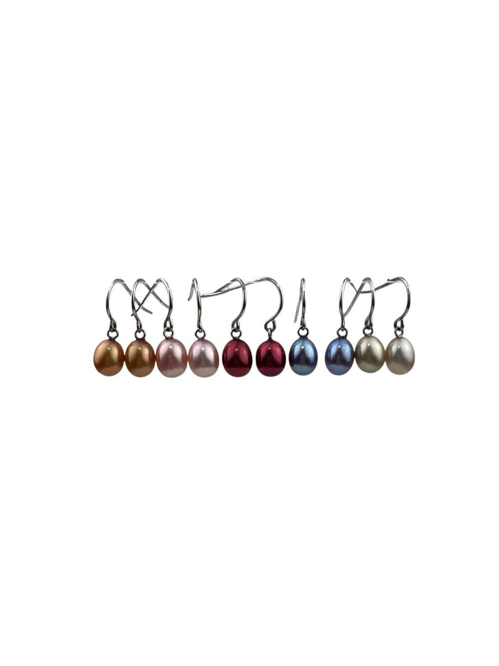 Honora Real Pearl Lot of 5 Sterling Silver Hook Pierced Earrings